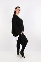  Flügel Hose von AKH Fashion aus Viskose, 1233.00012, Schwarz, Ausgefallen, Zeitlos, Schick