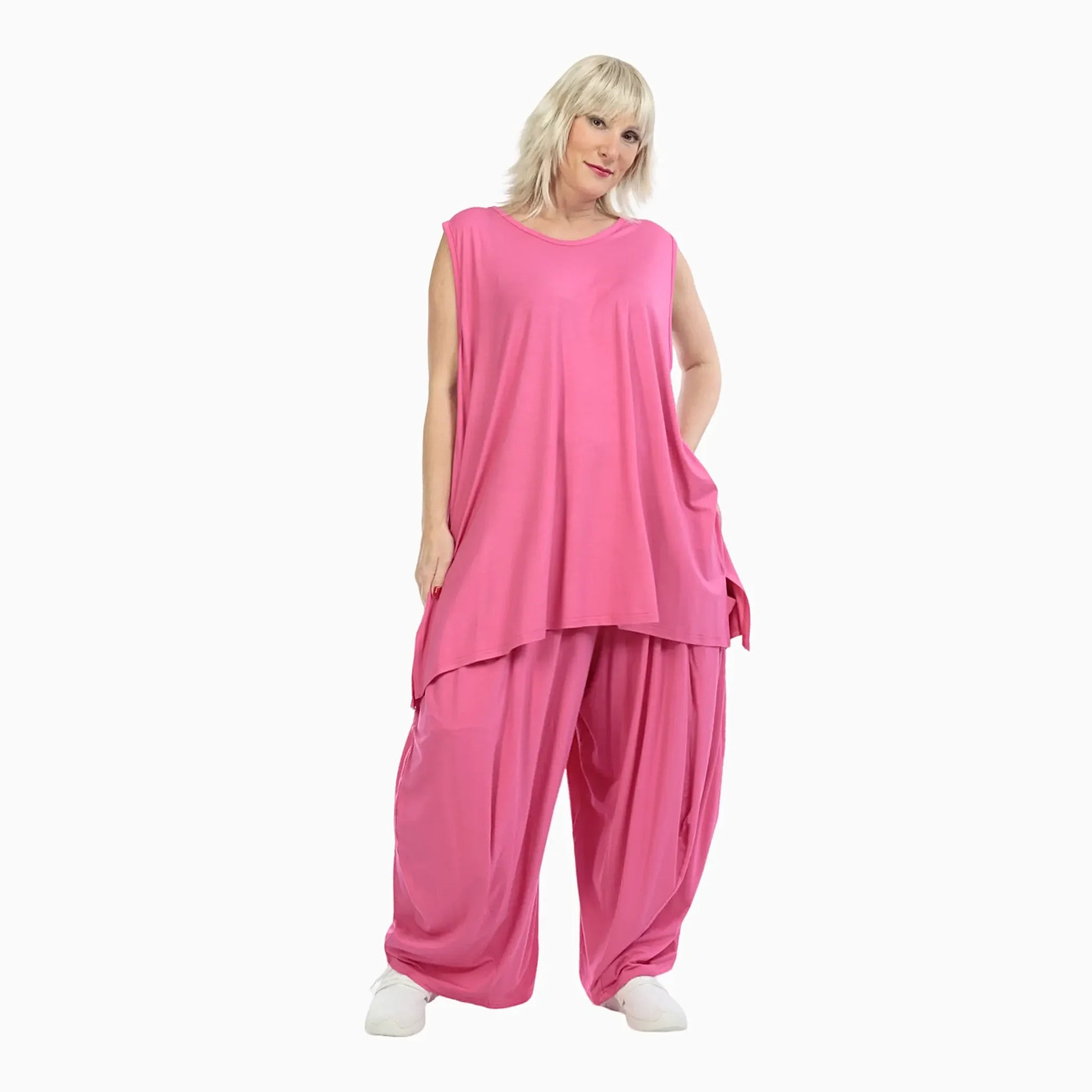  Ballonhose von AKH Fashion aus Viskose, 1233.08069, Fuchsia, Unifarben, Schick, Modern