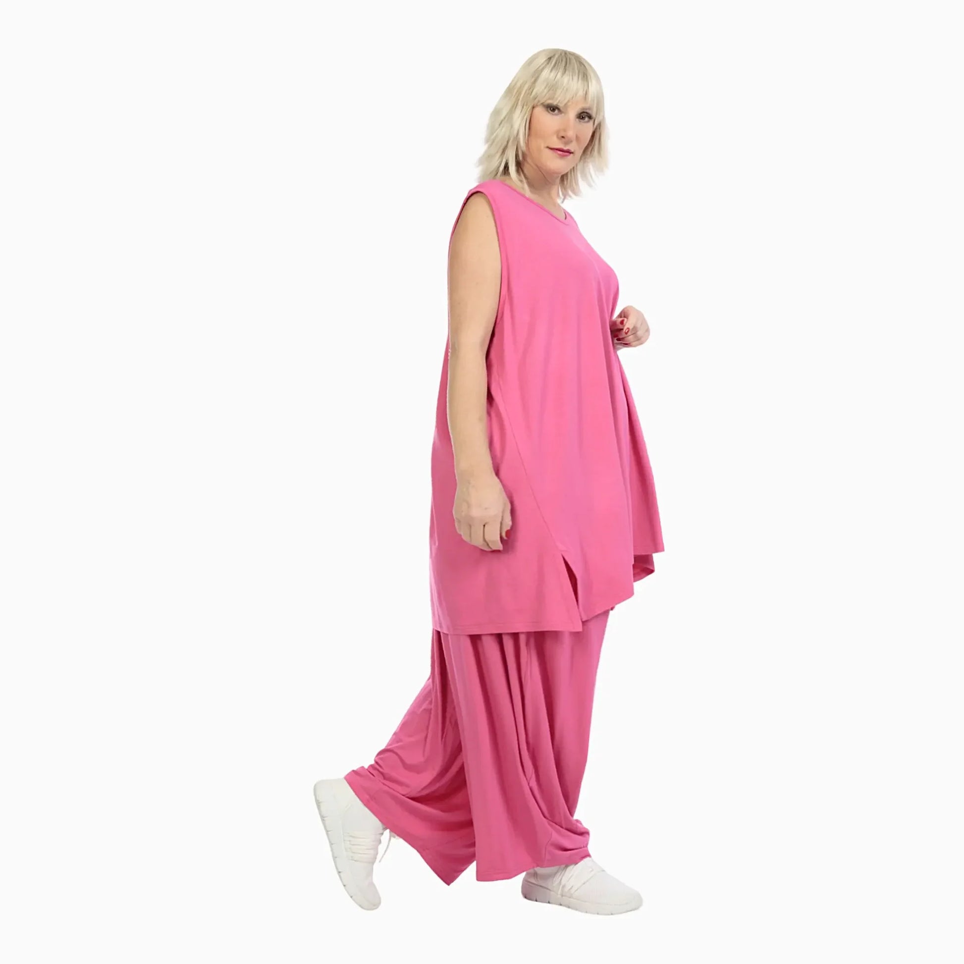  Ballonhose von AKH Fashion aus Viskose, 1233.08069, Fuchsia, Unifarben, Schick, Modern