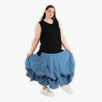  Ballonrock von AKH Fashion aus Viskose, 1284.07559, Schwarz-Azurblau, Schick, Modern