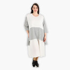  A-Form Kleid von AKH Fashion aus Viskose, 1288.06734, Weiß-Schwarz, Kariert, Schick