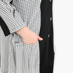 AKH Fashion Jacke in gerundeter Form, aus Viskose, 1288.06933, Schwarz-Weiß, Kariert