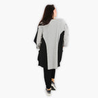  AKH Fashion Jacke in gerundeter Form, aus Viskose, 1288.06933, Schwarz-Weiß, Kariert