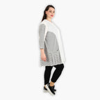  AKH Fashion Jacke in gerundeter Form, aus Viskose, 1288.06933, Weiß-Schwarz, Kariert