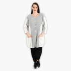  AKH Fashion Jacke in gerundeter Form, aus Viskose, 1288.06933, Weiß-Schwarz, Kariert