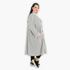  AKH Fashion Mantel in gerader Form, aus Viskose, 1288.06934, Weiß-Schwarz, Kariert