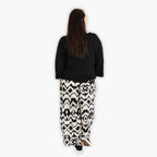  Ballonhose von AKH Fashion aus Viskose, 1294.08069, Ecru-Schwarz, Grafik, Schick, Modern