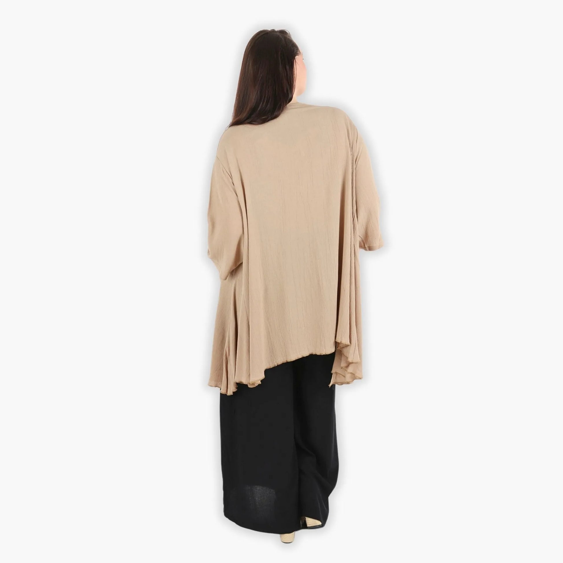  A-Form Bigshirt von AKH Fashion aus Viskose, 1295.00593, Beige, Unifarben, Schick, Modern