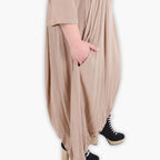  Ballonkleid von AKH Fashion aus Viskose, 1295.06736, Beige, Schick, Modern, Bequem