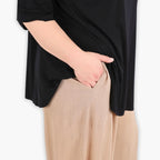  AKH Fashion Hose in gerader Form, aus Viskose, 1295.06927, Beige, Schick, Modern, Bequem