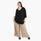  AKH Fashion Hose in gerader Form, aus Viskose, 1295.06927, Beige, Schick, Modern, Bequem