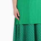  AKH Fashion Rock in gerundeter Form, aus Viskose, 1297.00136, Grün, Netz, Schick, Modern