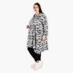  A-Form Bluse von AKH Fashion aus Viskose, 1301.06906, Schwarz-Weiß, Schick, Modern, Bequem