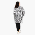  AKH Fashion Bigshirt in gerader Form, aus Viskose, 1301.06909, Schwarz-Weiß, Schick, Modern