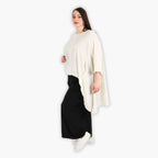 Hose von AKH Fashion aus Materialmix in gerader Form, ausgefallene Lagenlook Mode
