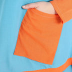  A-Form Bigshirt von AKH Fashion aus Viskose, 1305.02413, Türkis-Orange, Schick, Modern