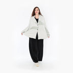  AKH Fashion Jacke in gerundeter Form, aus Viskose, 1377.00140, Olive-Ecru, Gerippt