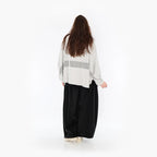  AKH Fashion Jacke in gerundeter Form, aus Viskose, 1377.00140, Schwarz-Ecru, Gerippt
