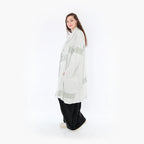  Ballonmantel von AKH Fashion aus Viskose, 1377.02494, Olive-Ecru, Gerippt, Schick, Modern
