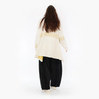  A-Form Bigshirt von AKH Fashion aus Viskose, 1377.0593R, Senf-Ecru, Gerippt, Schick, Modern