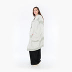  Ballonmantel von AKH Fashion aus Viskose, 1377.06518, Olive-Ecru, Gerippt, Schick, Modern