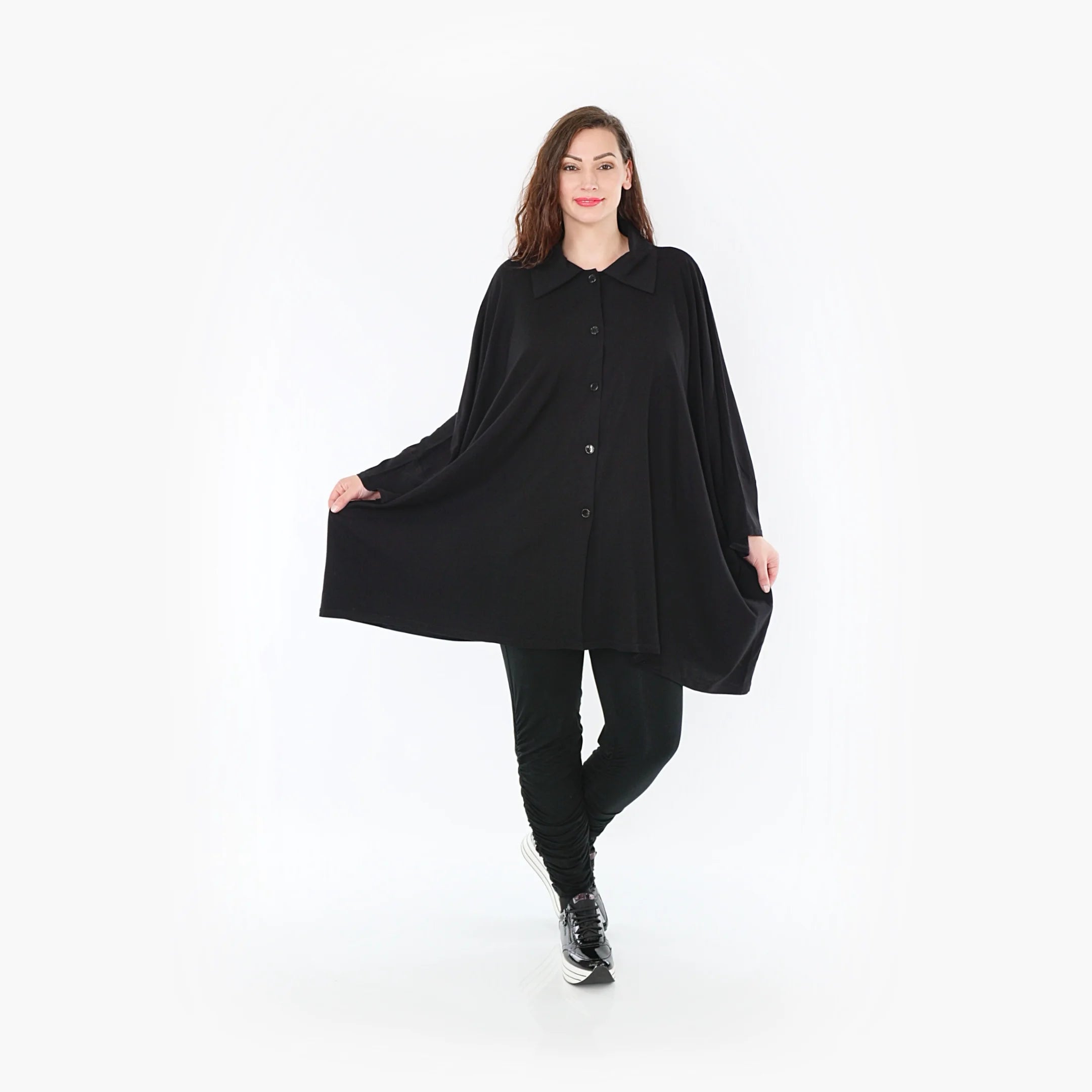 Bluse von AKH Fashion aus Viskose in kastiger Form, ausgefallene Lagenlook Mode