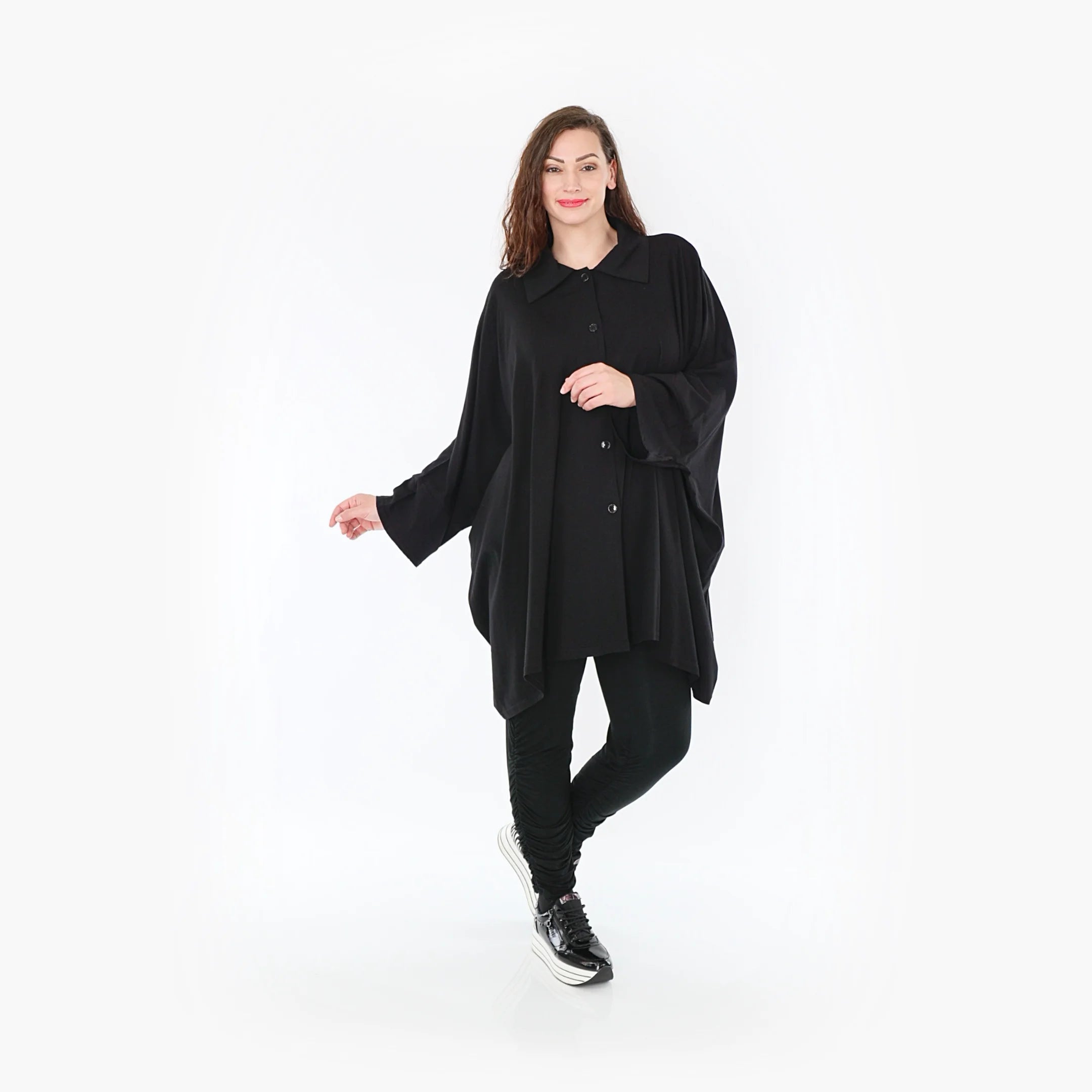 Bluse von AKH Fashion aus Viskose in kastiger Form, ausgefallene Lagenlook Mode