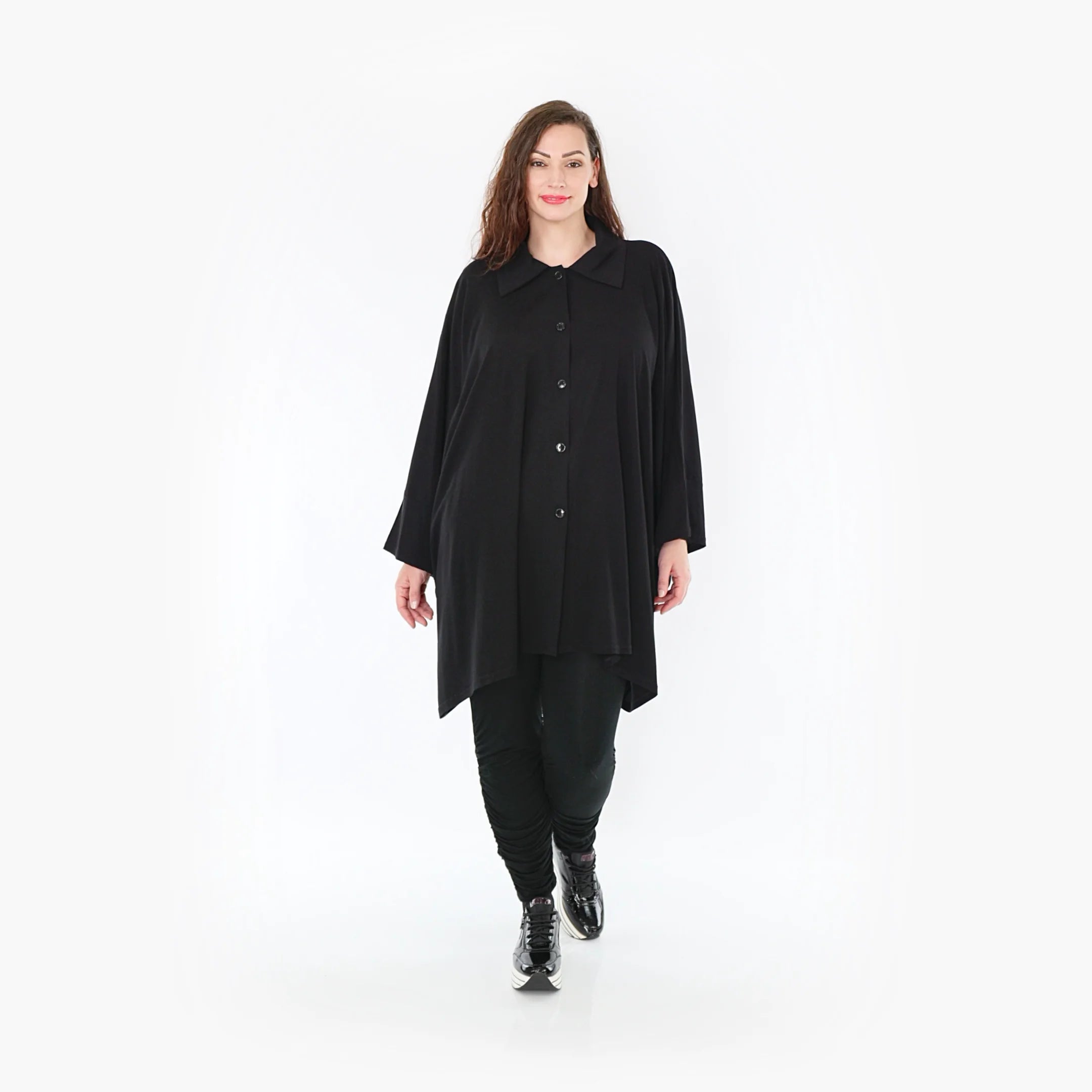 Bluse von AKH Fashion aus Viskose in kastiger Form, ausgefallene Lagenlook Mode