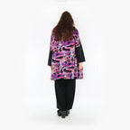  AKH Fashion Jacke in gerader Form, aus Viskose, 1381.06857, Fuchsia, Grafik, Schick