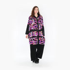  AKH Fashion Jacke in gerader Form, aus Viskose, 1381.06857, Fuchsia, Grafik, Schick