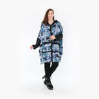  AKH Fashion Jacke in gerader Form, aus Viskose, 1381.06857, Petrol, Grafik, Schick