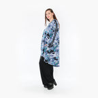  AKH Fashion Shirt in gerader Form, aus Viskose, 1381.06886, Petrol, Grafik, Schick