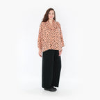  AKH Fashion Bigshirt in kastiger Form, aus Materialmix, 1382.03018, Altrosa-Anthrazit
