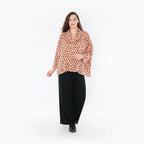  AKH Fashion Bigshirt in kastiger Form, aus Materialmix, 1382.03018, Altrosa-Anthrazit