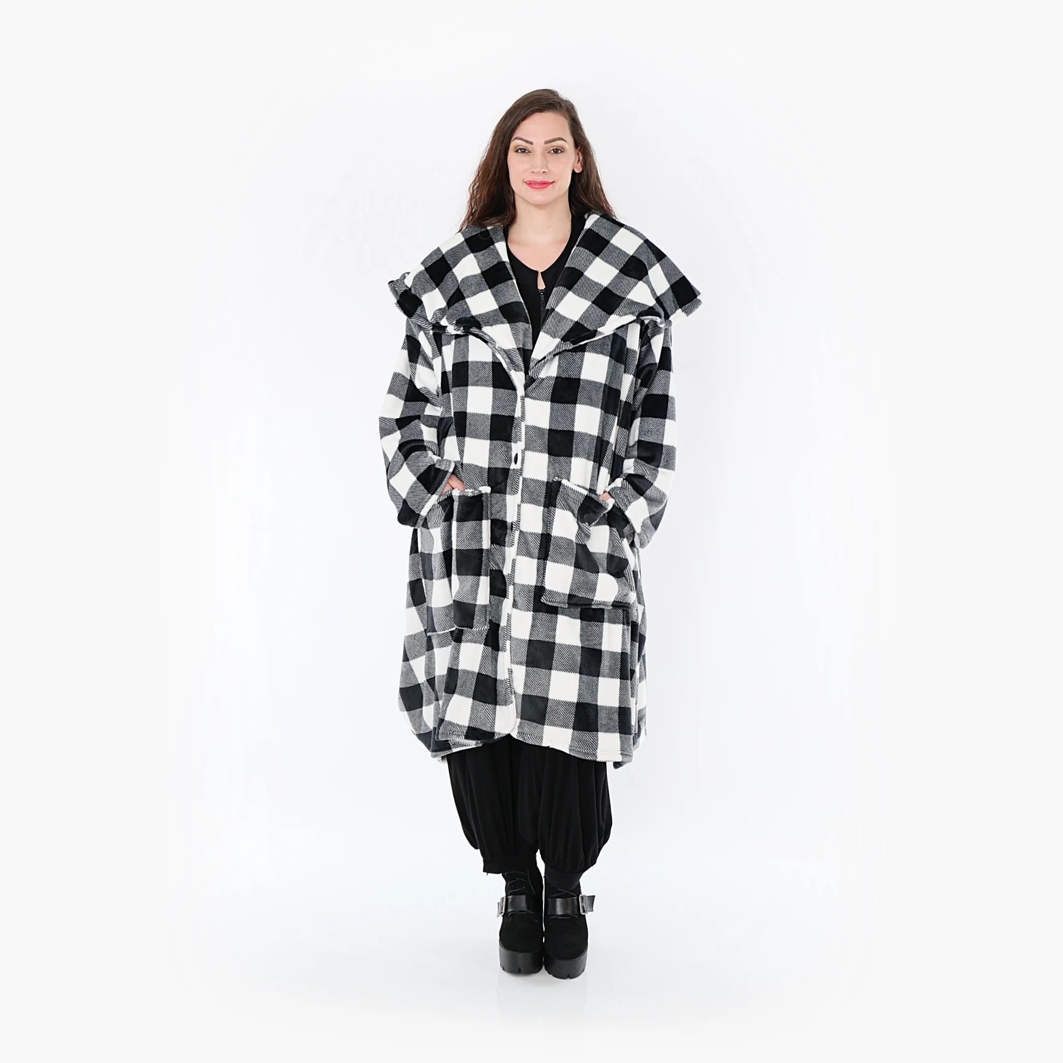 Ballonmantel von AKH Fashion aus Polyester, ausgefallene, zeitlose Lagenlook Mode