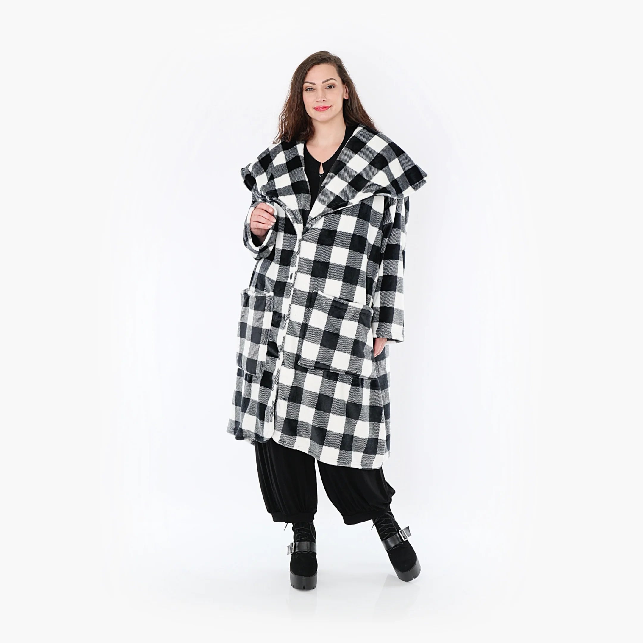 Ballonmantel von AKH Fashion aus Polyester, ausgefallene, zeitlose Lagenlook Mode