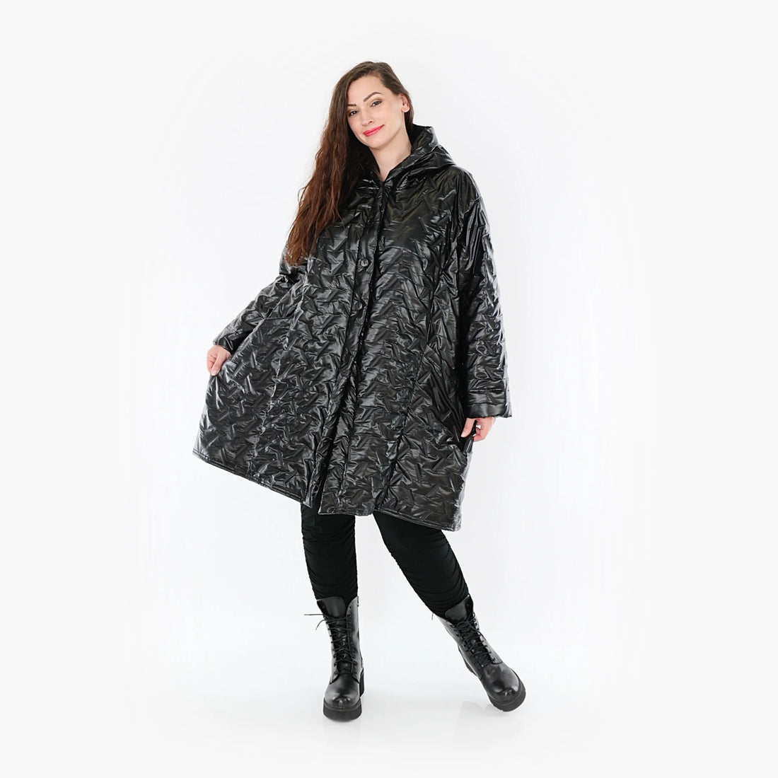  Stylische Steppjacke in elegantem Schwarz für den angesagten Lagenlook und ultimativen Komfort