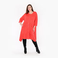  A-Form Mantel von AKH Fashion aus Baumwolle, 1388.01020, Rot, Schick, Modern, Bequem