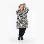  Ballonjacke von AKH Fashion aus Polyester, 1401.06660, Ecru-Schwarz, Zebra, Schick