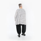  A-Form Jacke von AKH Fashion aus Baumwolle, 1402.01382, Grau-Schwarz, Meliert, Schick