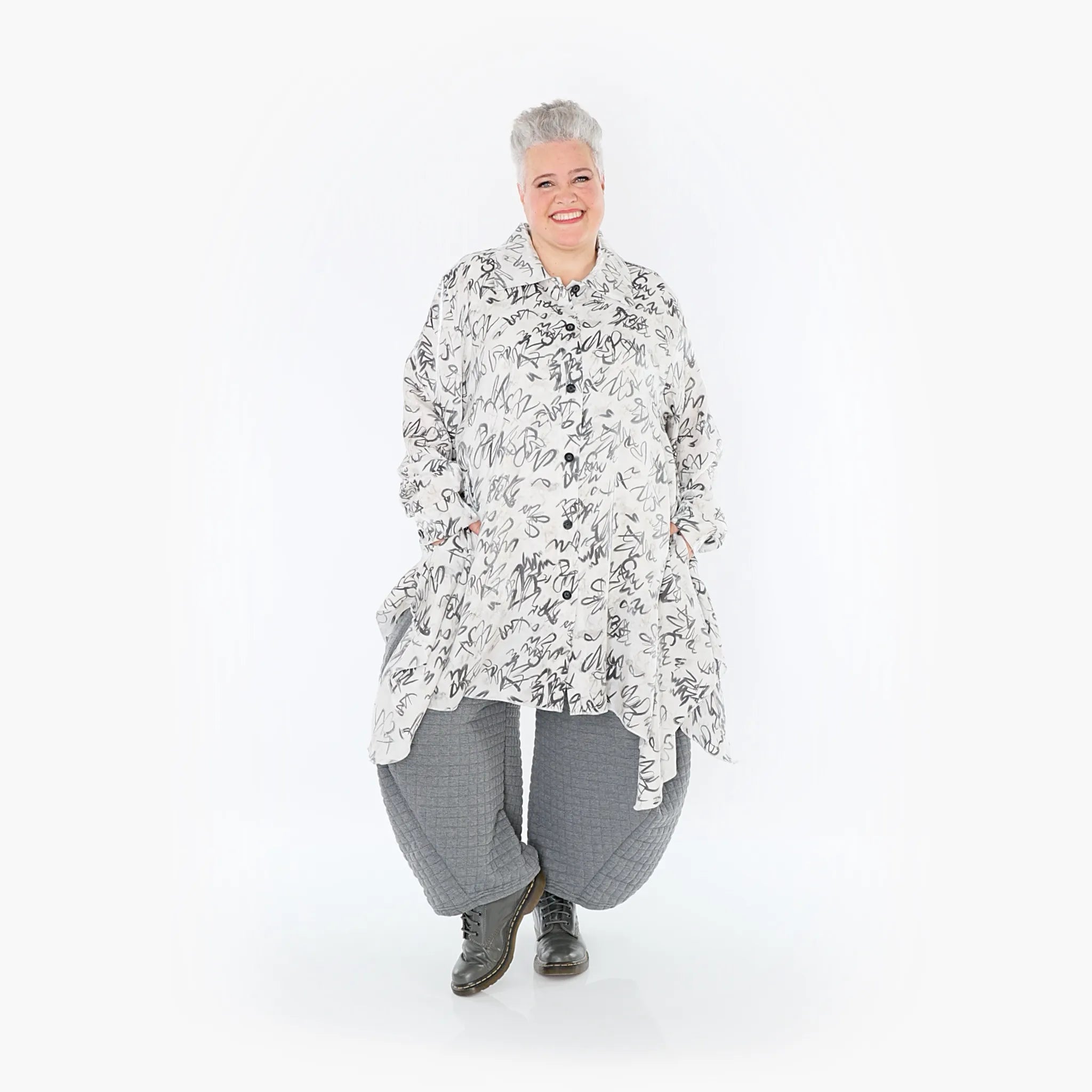 A-Form Jacke von AKH Fashion aus Viskose, ausgefallene, zeitlose Lagenlook Mode