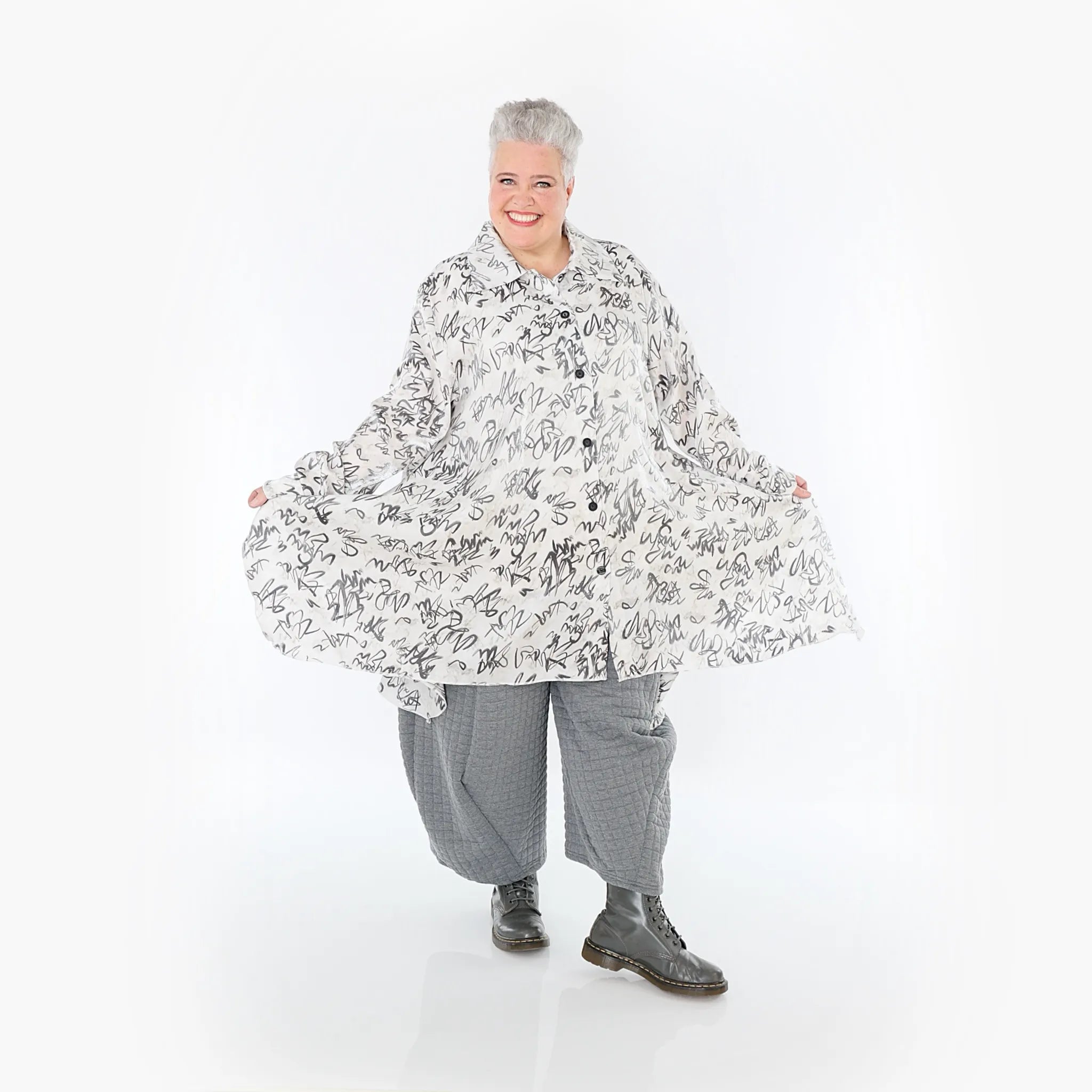 A-Form Jacke von AKH Fashion aus Viskose, ausgefallene, zeitlose Lagenlook Mode