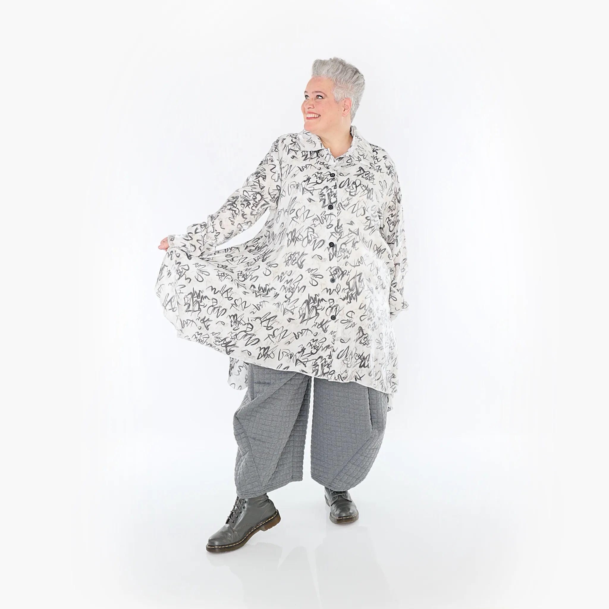 A-Form Jacke von AKH Fashion aus Viskose, ausgefallene, zeitlose Lagenlook Mode
