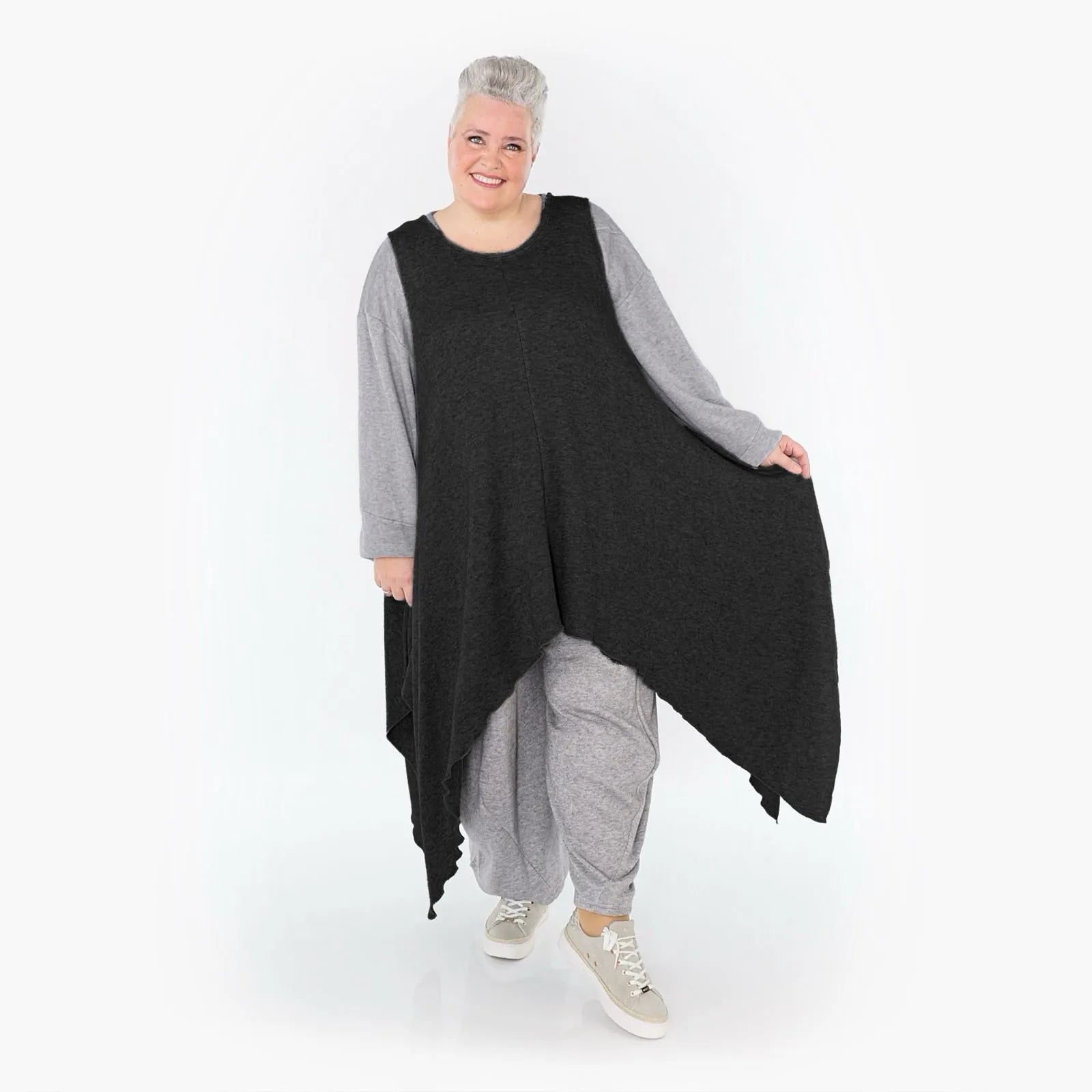 A-Form Tunika von AKH Fashion aus Viskose, ausgefallene, zeitlose Lagenlook Mode