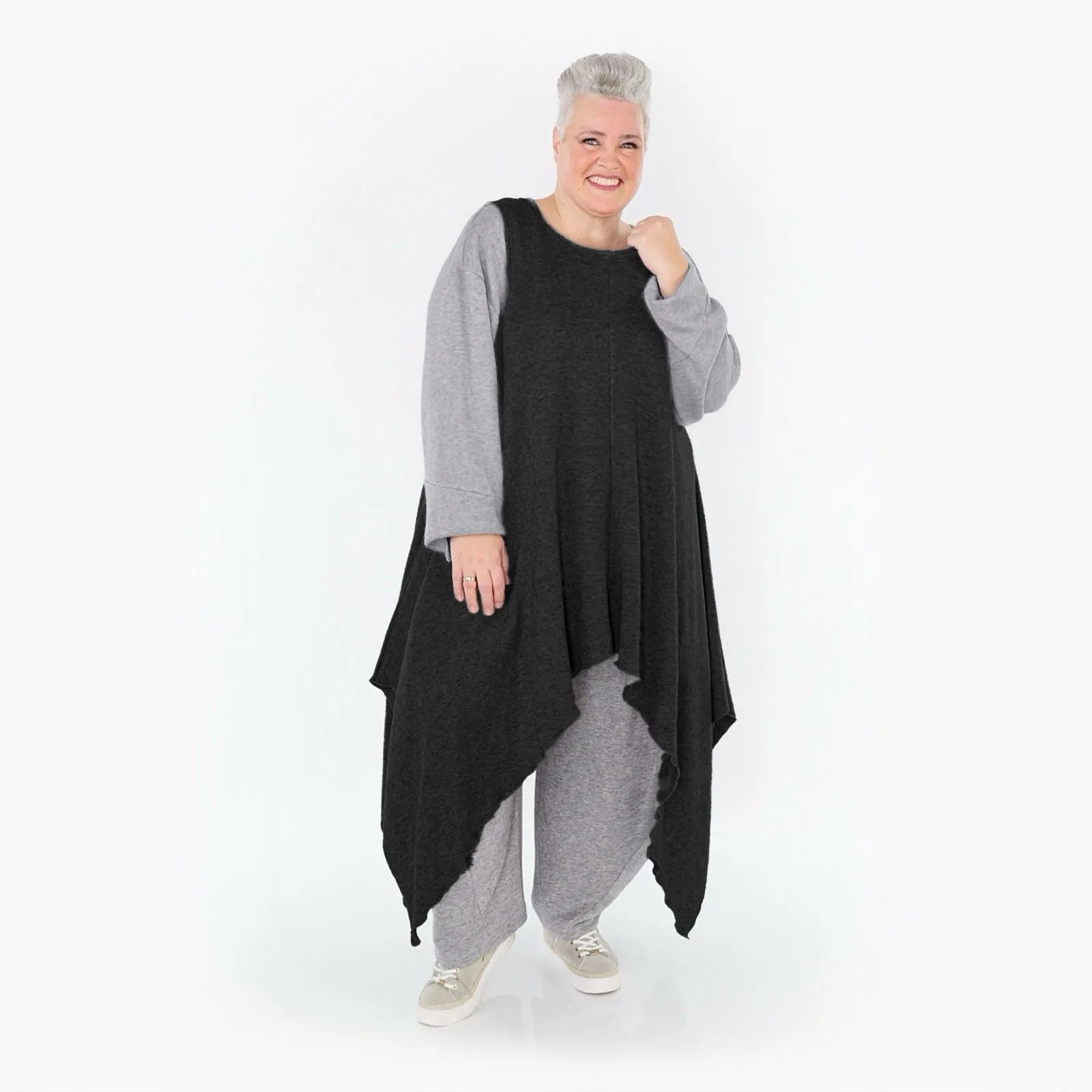 A-Form Tunika von AKH Fashion aus Viskose, ausgefallene, zeitlose Lagenlook Mode