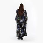  A-Form Jacke von AKH Fashion aus Viskose, 1491.06939, Schwarz/Blau/Multi, Blumen, Schick