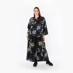  A-Form Jacke von AKH Fashion aus Viskose, 1491.06939, Schwarz/Blau/Multi, Blumen, Schick