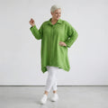 A-Form Bluse von AKH Fashion aus Baumwolle, 1573.07110, Grün, Kariert, Ausgefallen, Schick