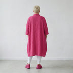 Ballon Bluse von AKH Fashion aus Baumwolle, 1573.07117, Fuchsia, Kariert, Ausgefallen
