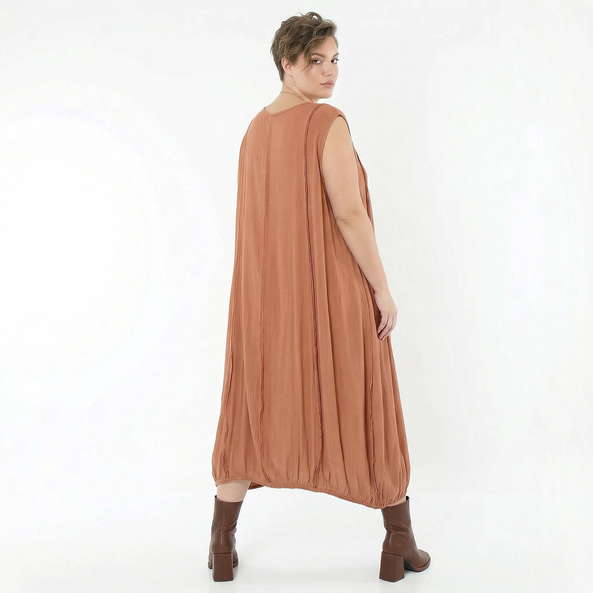 Ballonkleid von AKH Fashion aus Viskose, 1576.02288, Mauve, Ausgefallen, Zeitlos, Schick